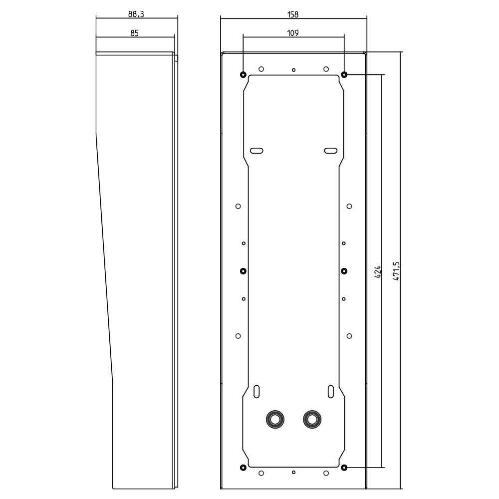40441 Surface Back Box Dimensions