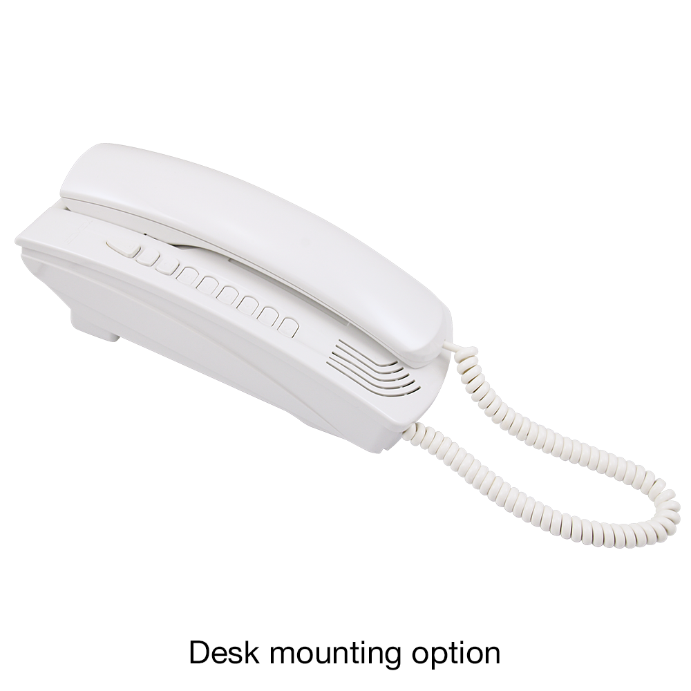 Elvox Petrarca 6200 Series Door Entry Audio Handset Desk Mounting - White