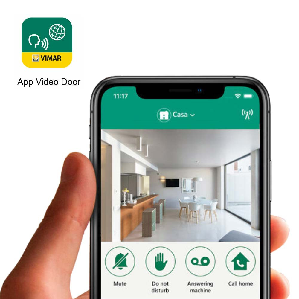 Riserless IP Video Door App on a smartphone