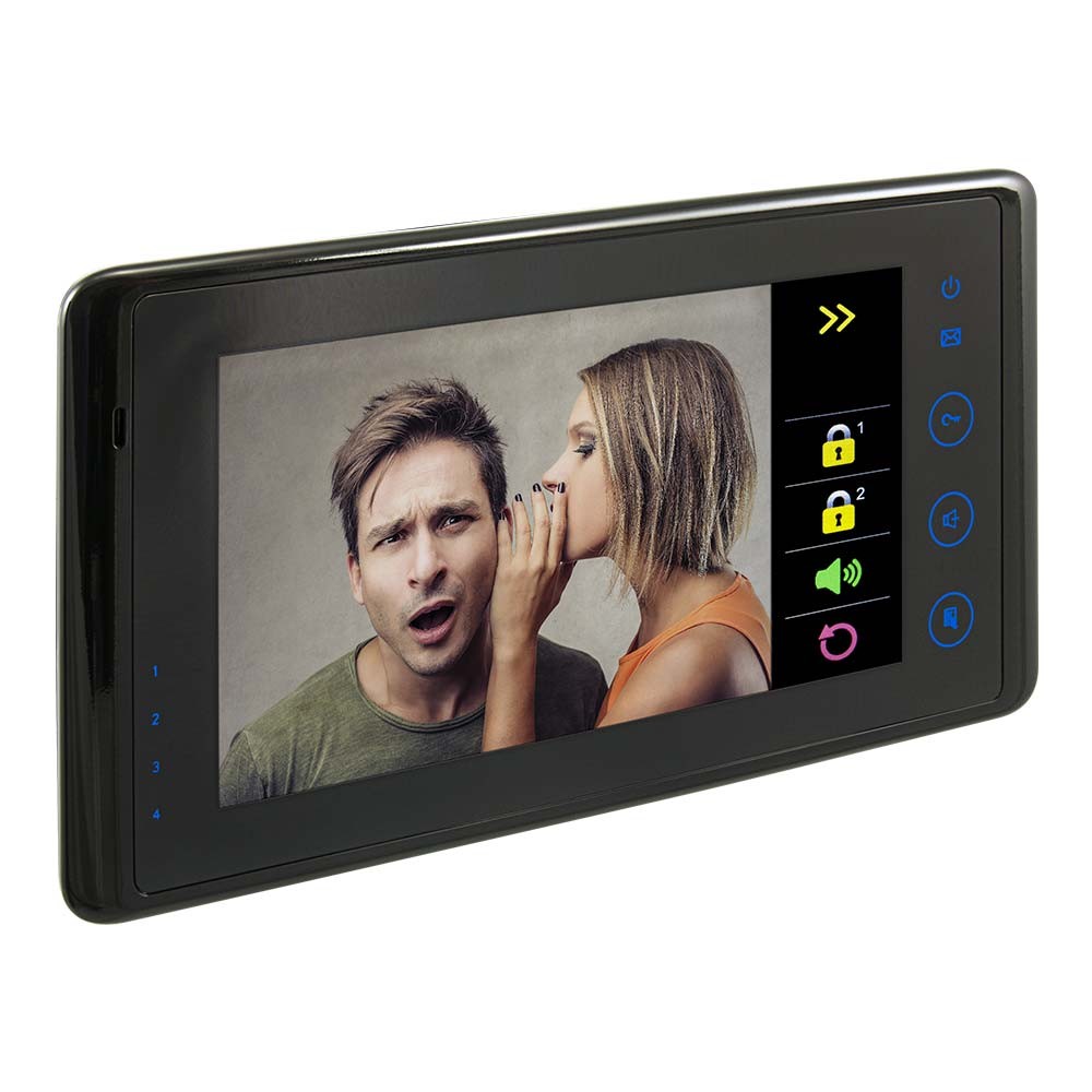 RSS-MT7 Colour Touch Screen Open Voice Apartnment Unit - Black