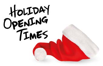 Holiday Opening Times Christmas 2018
