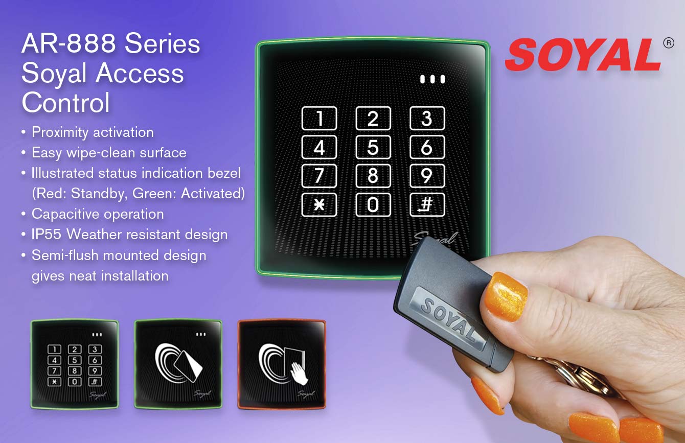 Help combat the spread of Covid-19 with Soyal AR-888 series contactless Access Control